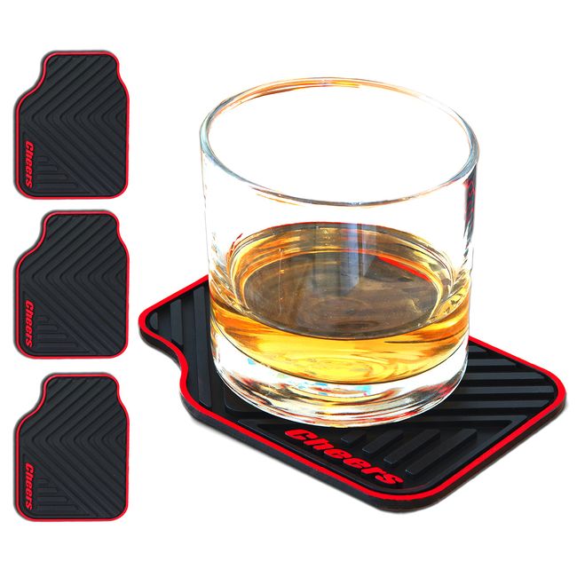 Triple Gifffted Silicone Drink Coasters, Cars Enthusiast, Car Lovers, Car Guys, Mens Birthday Gift Ideas, Gag Gifts for Men Who Have Everything, Women, Valentine's, Dad, Him, Father's Day, Christmas