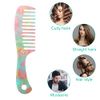 VOCOSTE Hair Comb Wide Teeth Antistatic For Thick Curly Hair Detangling Comb Hair Supplies Wet and Dry Multicolor 1pc