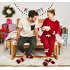 Dearfoams Men's Papa Bear Slipper, Buffalo Plaid, Large