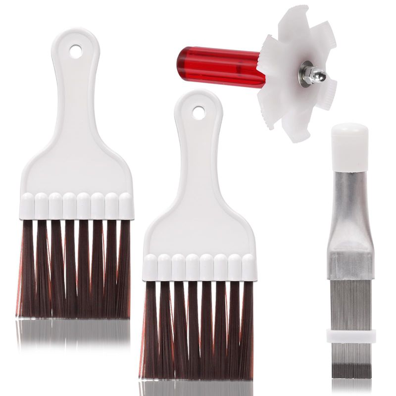 Keadic 4 Pcs Air Conditioner Condenser Fin Cleaning Brush Set Contains ...