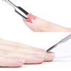 Pusher Remover Kit,2 pieces Cuticle Pusher Clipper Kit Stainless Steel Dual Head Cuticle Pusher Portable Cuticle Pusher and Cutter Set for Nail Cuticle Clean or Remove Gel Polish