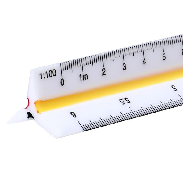 Aruicheng Dreikantmaßstab 30 cm Maßstab Lineal Architektonisches Lineal Dreikantmaßstab Maßstab Kunststoff Dreikantmaßstab Metrische Skalen 1:20 1:25 1:50 1:75 1:100 1:125