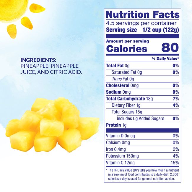 Dole Individual Quick Frozen Chunk Pineapple, 5 Pound - 2 per case.