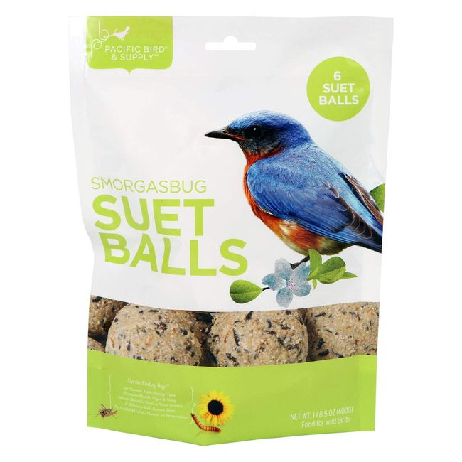 Pacific Bird & Supply Co. Smorgasbug Suet Balls, 6pk