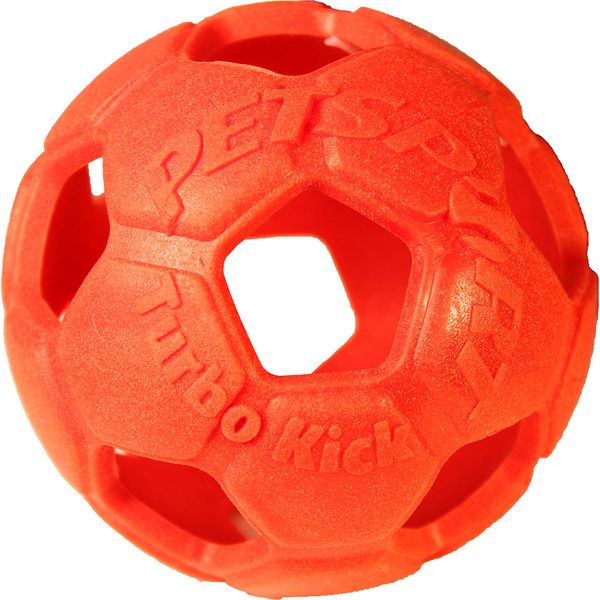 PetSport 4" Turbo Kick Soccer Ball Dog Toy | Vanilla Scented Super Durable TPR Rubber | Ultra Strong & Bouncy | Play Fetch with Your Pet, Colors Will Vary