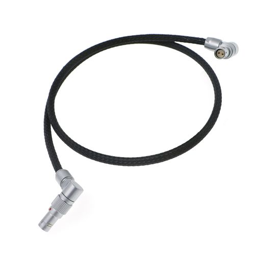 Alvin's Cables for Red-Komodo Rotatable Flexible Power-Cable 2-Pin Female to Adjustable Right-Angle 2-Pin Male Cord