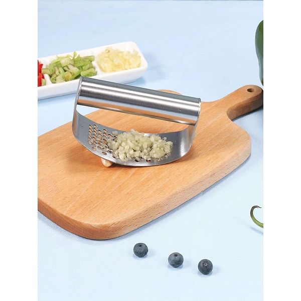 Stainless Steel Garlic Press Tool, Manual Minced Garlic, Chopped Garlic Tool