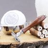 4 Pieces Wooden Shaving Set for Mens Includes Black Badger Hair Brush DE Safety Razor Stainless Steel Bowl and Soap Perfect Set for Men