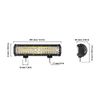 AUXBEAM 12 inch 6 Modes White&Amber Flash Strobe LED Work Light Bar Driving Lamp