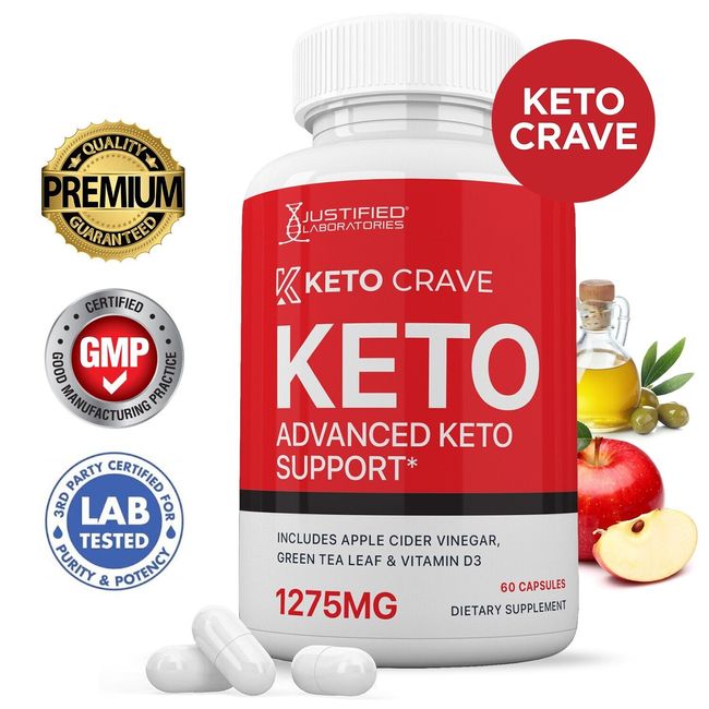 Keto Crave ACV Pills 1275 MG Stronger Than Gummies Keto Support 1 Bottle