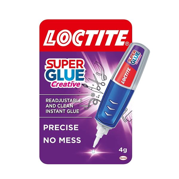 Loctite Super Glue Creative Pen, Glue Pen for Precise Application, Superglue Gel Dries Clear for Invisible Repairs, Clear Glue for Vertical Surfaces, 1 x 4 g