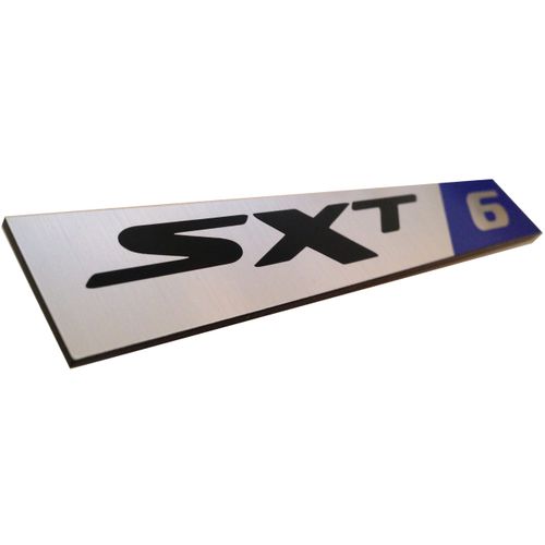 24Designs Compatible Sxt Sxt6 Black Blue Vinyl Stick on Emblem Replacement for Dodge