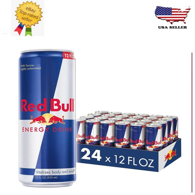 New Red Bull Energy Drink, 12 Fl Oz, 24 Cans