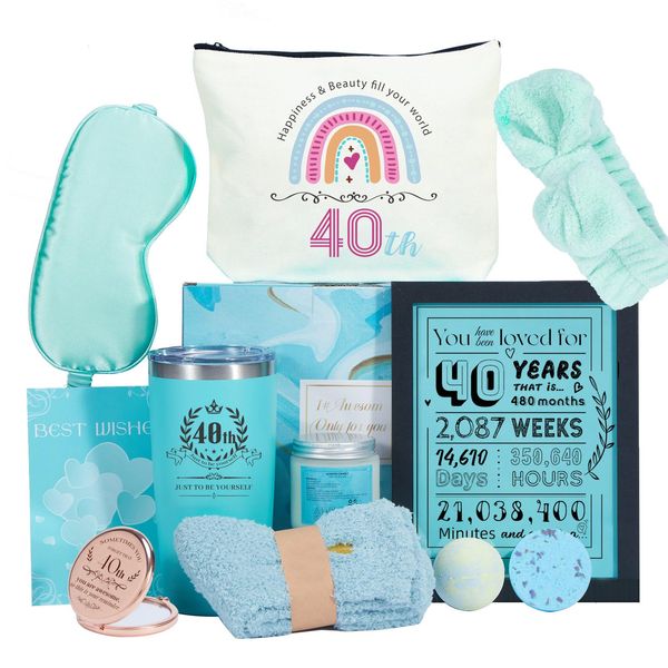 40th Birthday Gifts Women ,40 Year Old Birthday Best Gift Ideas For Women 40s,40 And Fabulous 1984 Birthday Spa Self Care Gift Baskets Gifts For Mom Wife Girlfriend Sister Female Best Friend Coworker