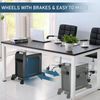 Liitrton Mobile CPU Stand Adjustable Computer Tower Stand with 4 Caster Wheels Fits Most PC (Black)