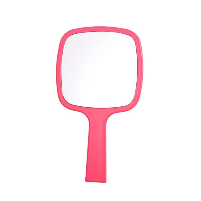 Charmoon Hand Mirror, Hand Mirror, Available in Colors & Sizes, Large, Small, Easy to Read, Lightweight, Waterproof, Durable, Makeup Mirror, Size M, Red