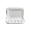 Tenedos White Glazed Ceramic Bathroom Accessory Kit (Soap Dish Holder) - Not for Flat Surface Installation