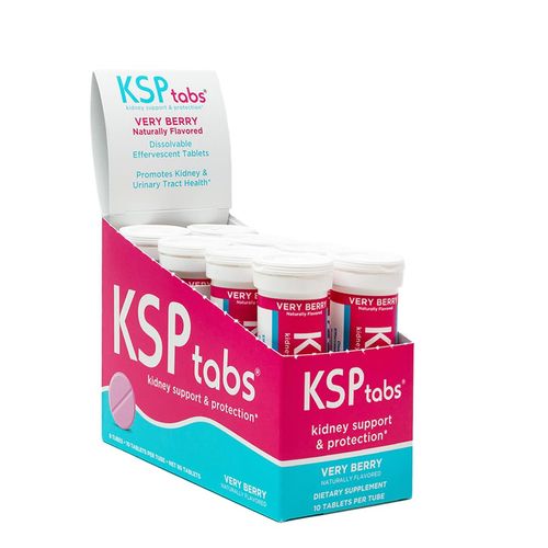 KSPtabs Very Berry All Natural Hydration & Kidney Health Supplement to Combat Calcium Oxalate Crystal Formation, 80 Tablets