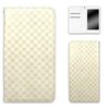 WHITENUTS TC-D0696882/MX AQUOS Sense3 Basic SHV48 Case, Notebook Type, Beltless, Checkered Pattern, Cream White
