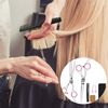 JYHY Professional Hair Cutting Scissors Shears Barber Thinning Set Kit- Family Hair Cutting,Barber Hair Cutting Tool Thinning texturizing,6"(Silver/Pink)