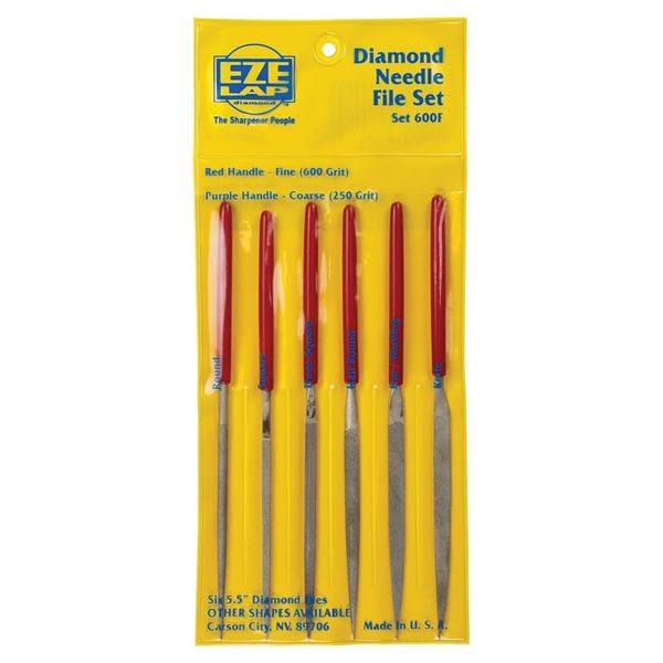 EZE-LAP Model 600 Fine Grit Diamond Needle File Set (600 Grit)