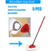 5 Pack Mop Replacement Heads ,Spin Mop Replacement Head Mop Refill Compatible for vileda Triangle Swivel Mops , Microfiber Swivel Mop Refill,Deep Clean,Machine Washable and Easy to Replace
