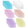 100 X Clear Document Wallets and 100 X Pastel Document Wallet Assorted Colours Plasstic Folder with Stud Button Closure for Office School and Paper Work