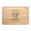 Beware Crazy Cow Lady Rectangular Wooden Chopping Board
