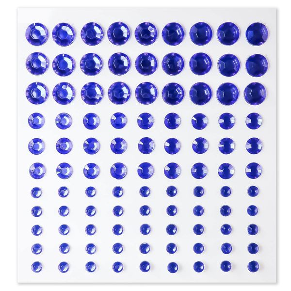 127 Rhinestone Sticker (Deco Sticker), Jewelry Type, 0.2 - 0.4 inches (4 - 9 mm), Royal Blue