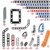 Zylopa 284pcs Technic Beam Set Technic Parts Technic Frame Block Set Rotor Helicopter Minifigure Block Separator Technic Piece (Random Color)