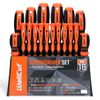 WELLCUT 18 Pieces Magnetic Screwdriver Set with Soft Grip Handle Phillips Slotted Tool Bit