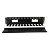 Raising Electronics 19 Inch 2U Rack Mount Cable Management Unit 12 Slots with Panel Plastic