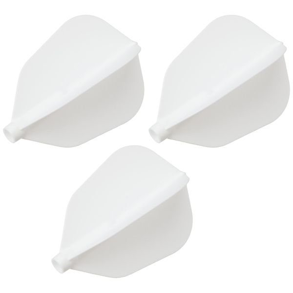 Cosmo Darts 6 Pack Fit Flight - Super Shape Dart Flight (White)