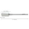 High Quality Silver Cylindrical CARBIDE Bit 3/32 Electric DRILL Nail Art 