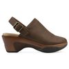 WHITE MOUNTAIN Women's Viewable Heeled Clog, Brown/Pull Up, 9 W