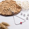 Philip Jones July (Ruby) Birthstone Bracelet Created with Zircondia® Crystals