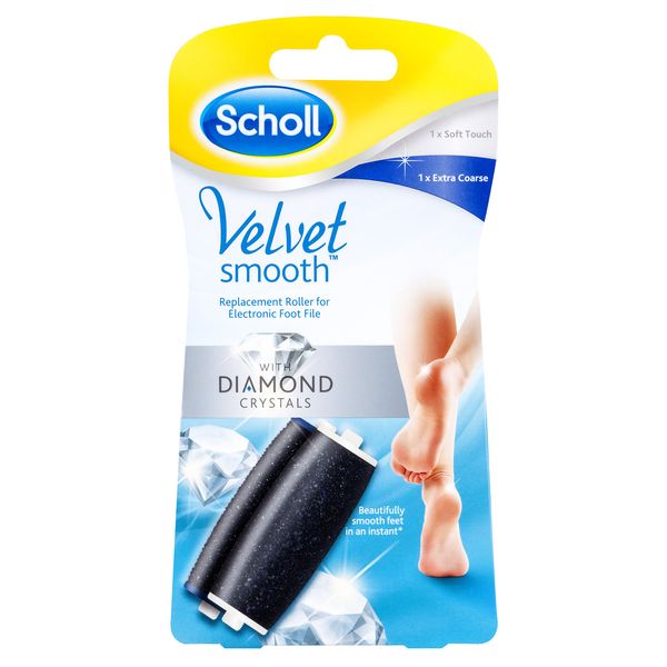 Scholl Velvet Smooth Diamond Pedi Hard Skin Remover Refills - Mixed Pack, Pack of 2