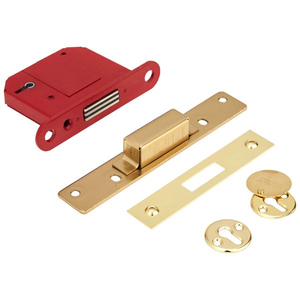 ERA 361-31 BS 3-inch 76mm 5-Lever Maximum Security Mortice Deadlock with Brass Effect