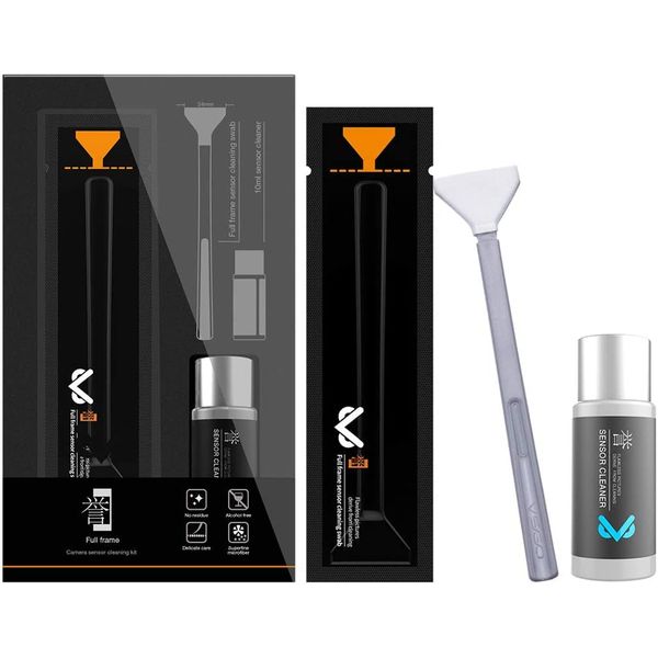 VSGO 12 Pack Digital Camera Cleaning Swab Full Frame Sensor Cleaning Swabs with 10ml Sensor Cleaning Solution Dry CCD CMOS Clean Swab with Sensor Cleaner for Nikon Sony Canon DSLR Camera Clean