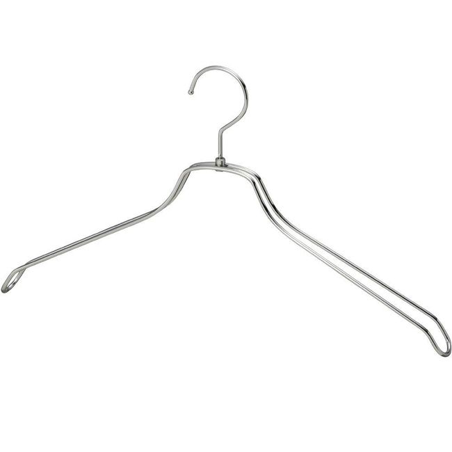 Taya Men's Shirt Hanger TSW-2468BR-BN-42 W16.5 inches (420 mm), No Recessed, Chrome/1 Piece