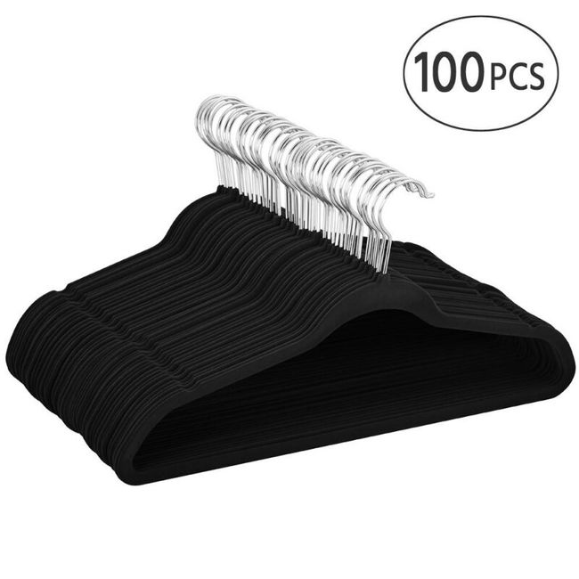 Clothes Hangers 50 Pack Coat Hangers 17.7 Inch Large Bulk Wire Hangers  Non-Slip