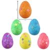24Pcs Easter Decoration Eggs and Grass| Flock Easter Eggs for Easter Hunt| Easter Glitter Eggs Party Favor for Bonnet Decor Easter Surprise Eggs