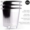 Stacking Steaming Basket with Feet - Instant Pot Or Other Branded Pressure Cooker Insert Or Saucepan Divider. Removable Parts for Cooking Food Separately. Stainless Steel. for Vegetables & Pasta.