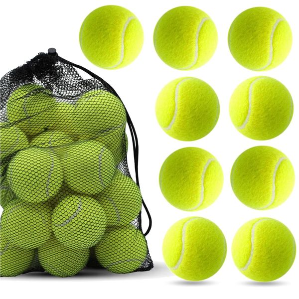 9er Wettkampf Tennisbälle - Trainingsbälle - inkl. Mesh Tragetasche - Tennis Ball für Sport & Kinder & Hunde & Waschmaschine