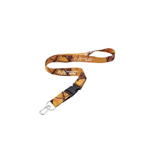 Orange Camo Neck Lanyard With Detachable Key Ring Realtree Blaze