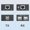USB Extender 4 USB2.0 Over Ethernet 165ft Cat5e/6/7 USB Hub No Driver for Webcam, Printer, Keyboard, Mouse, Mic