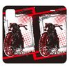 Mac Harrier iPhone 13 mini notebook type case motorcycle silhouette B-red pattern
