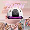 Timpou 268W Super Power LED + UV Nail Lamp, Professional Quick Drying for Nails with 57 Dual Light Source Beads, Induction Start & Automatic Timer Function