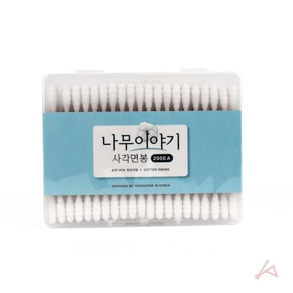 [XBK419MN] Premium Cotton Swab Flat Pointed Cosmetic Makeup Cotton Swab