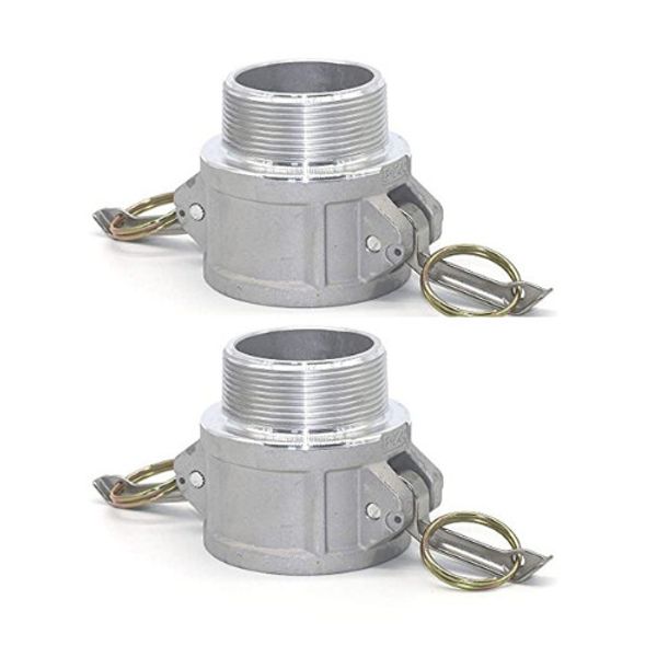 2pc Aluminum cam lock fitting Male Adapter Female NPT Thread camlock fitting 2"
